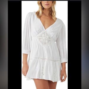 Free People White Flowy Dress
